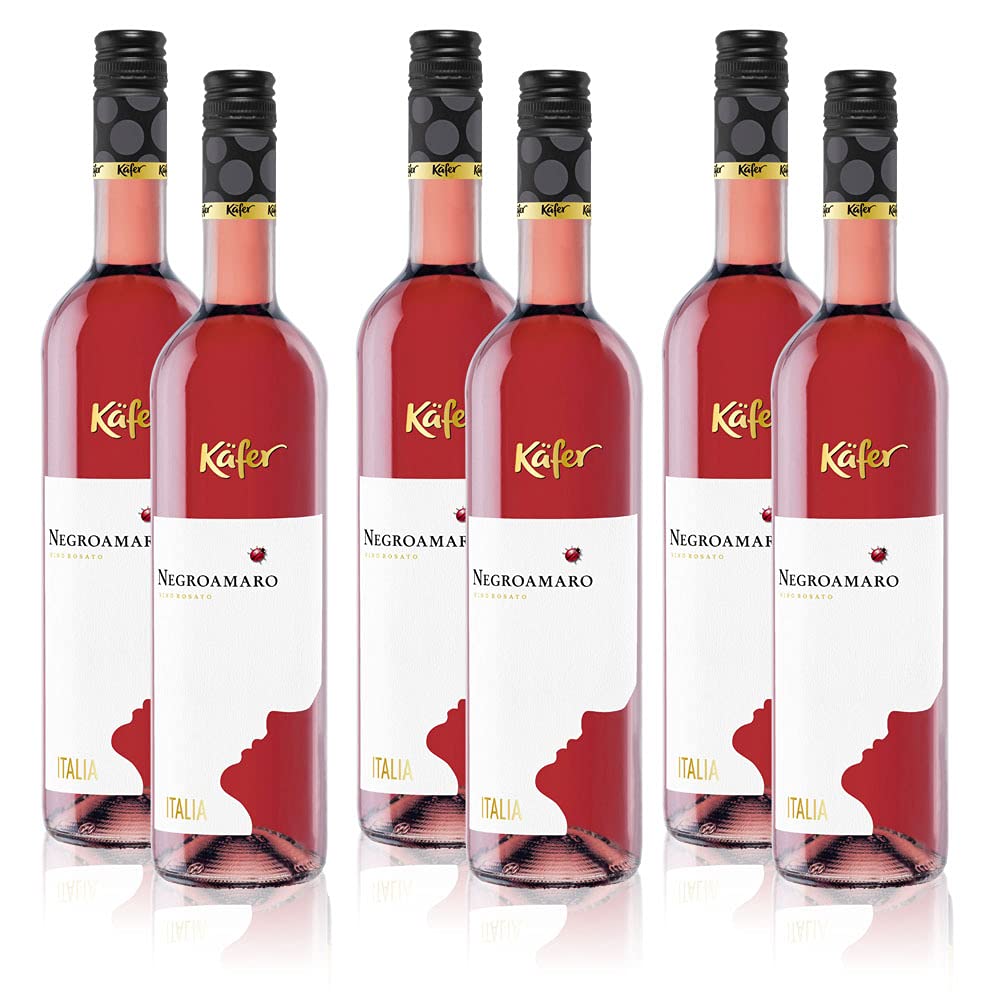 Käfer Negroamaro Rosé IGP, halbtrocken, sortenreines Weinpaket (6x0,75l)