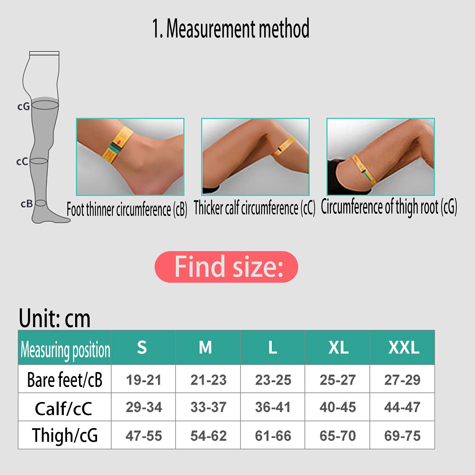 Pończochy uciskowe klasy medycznej Mocne wsparcie 20-30 Nieprzezroczyste Unisex Open Toe Kolana Wysokie skarpety uciskowe na żylaki Szyny goleni Pielęgniarstwo Travel, Flesh, XL (Flesh S)