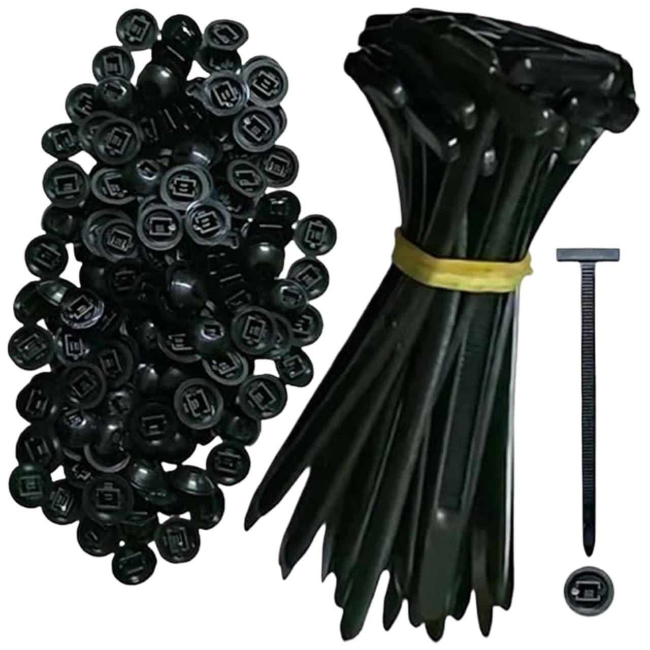 Bridas Plastico Bridas universales de nailon con hebilla for cables, resistentes, autoblocantes, con cremallera, fijación automática, for uso diario en automoción.(200 packs)