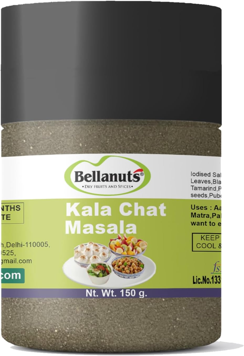 BELLANUTS Kala Chat Masala, 150gm | Old Delhi famous chaat masala