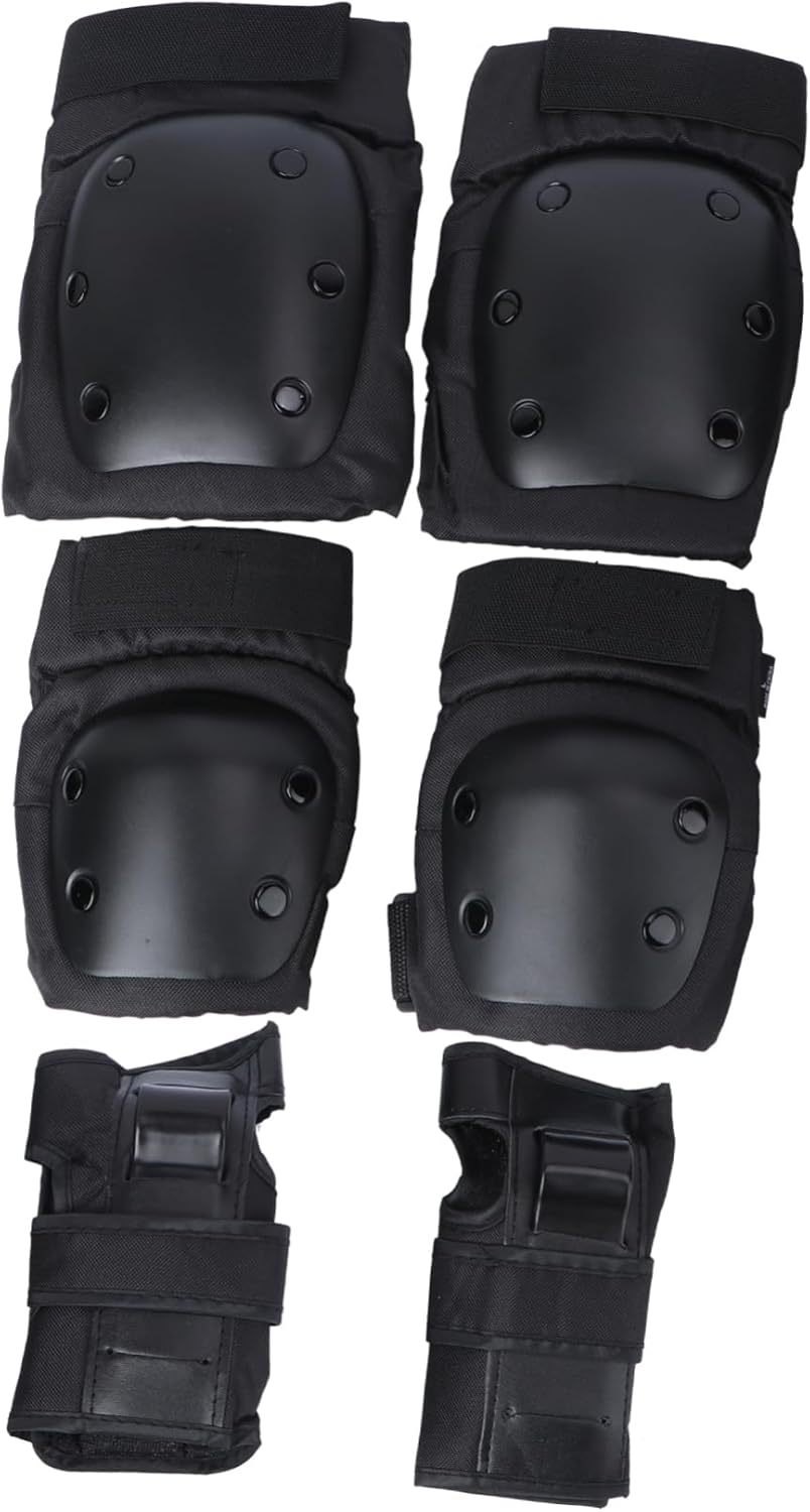 HANABASS 6pcs Skating Supplies Scooter Helmet Scooters Skates Skateboarding Wrist Guard Skate Pads Skate Protective Gear Roller Skateboard Helmet Knee Scooter Guards Black