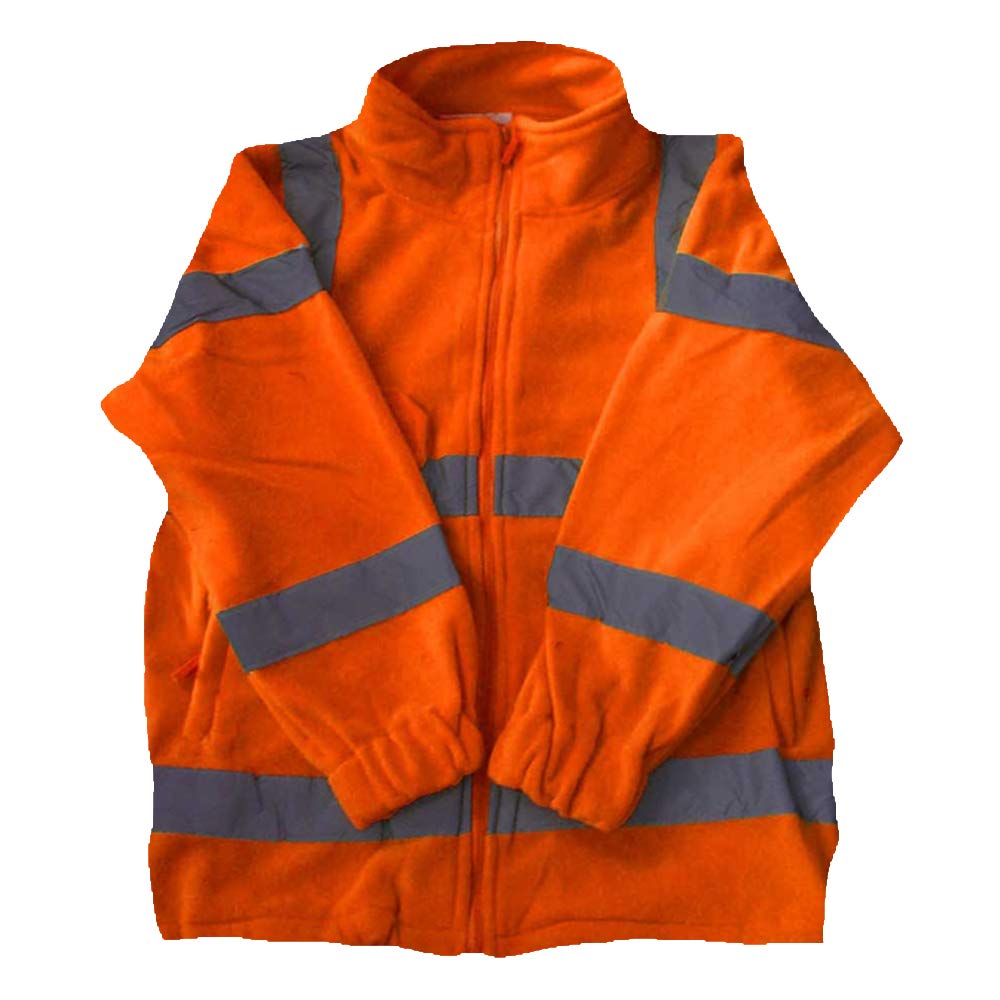 Orange Hi Vis Fleece Jacket, Conforms to EN20471 Class 3 & GO/RT 3279 High Visibility, By Brook Hi Vis, XLarge