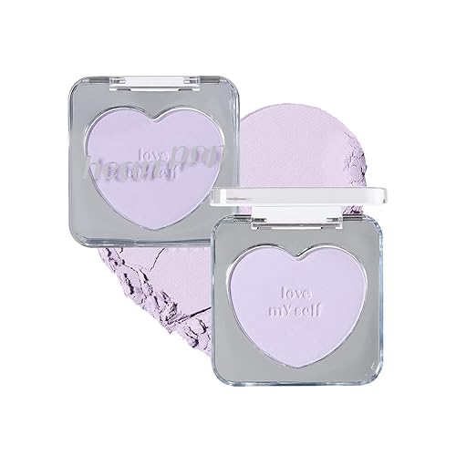 ETUDE Heart Pop Blush, Cool Lavender Cheek Color, Natural Highlight & Glossy Finish, Lightweight Formula, Compact 0.2 oz – Lavender Snow - Lavender Snow