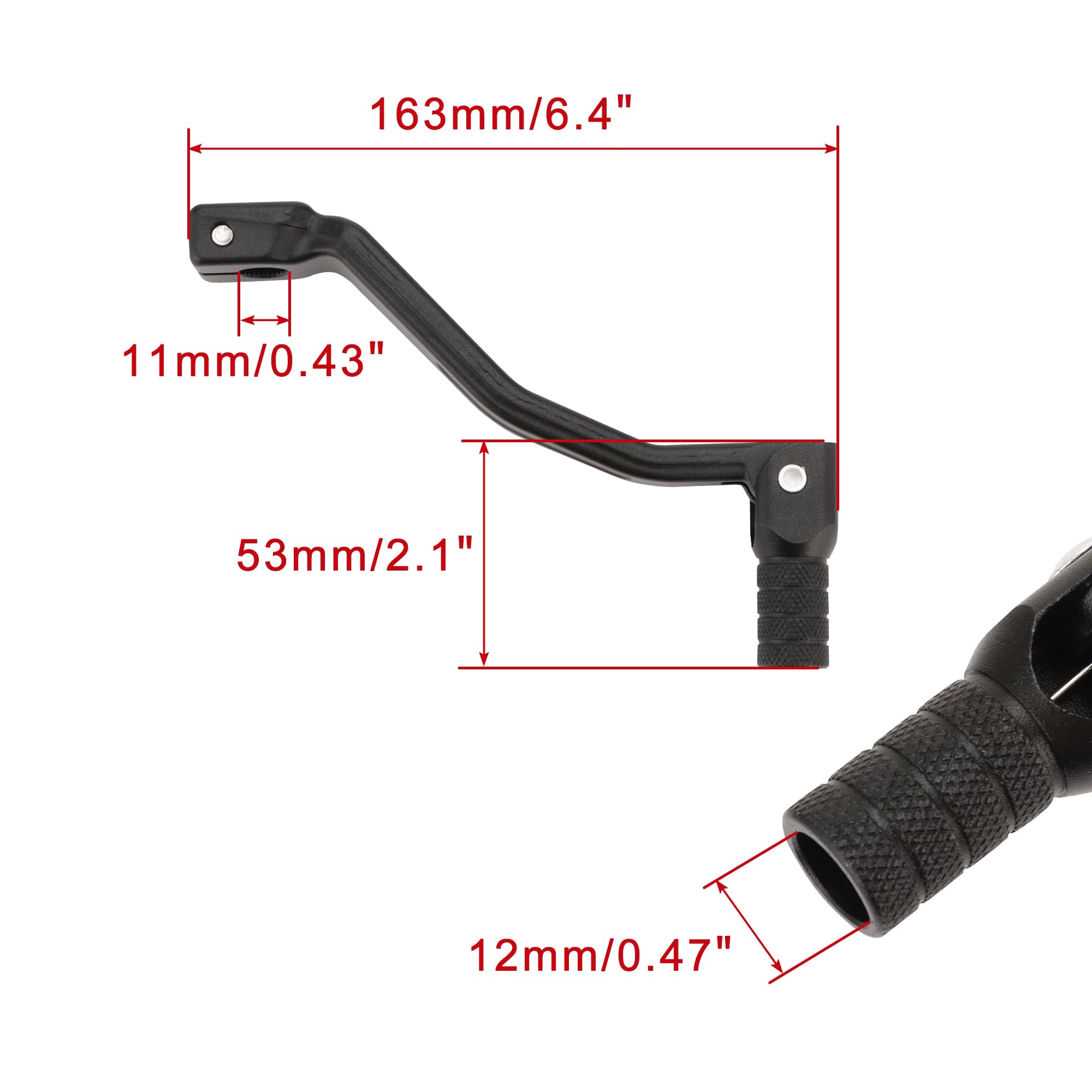 WOOSTAR Palanca de Cambios Plegable Reemplazo para CRF300 CRF300L CRF 300 L CRF250 Rally CRF250L CRF 250 L CRF250M Dirt Pit Bike Motocicleta Negro