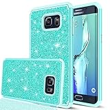 Galaxy S6 Edge Plus Glitter Case,LeYi Cute Girls Women Bling Cute Design [PC Silicone Leather] Dual Layer Heavy Duty Scratch-proof Protective Phone Case for Samsung Galaxy S6 Edge Plus + TP Mint