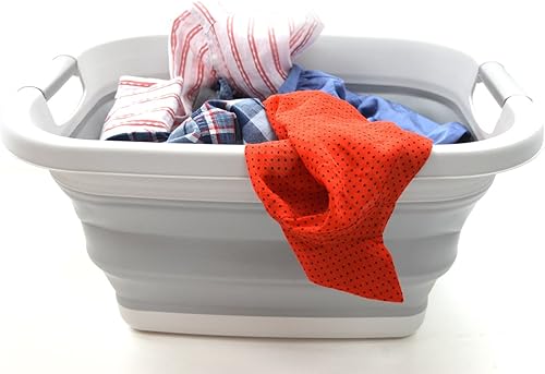 Miniatura 6 de SAMMART Cesta de lavandería plegable de 25L (6.6 galones) - Contenedororganizador de almacenamiento plegable, capacidad de agua 20L (5.28 galones)