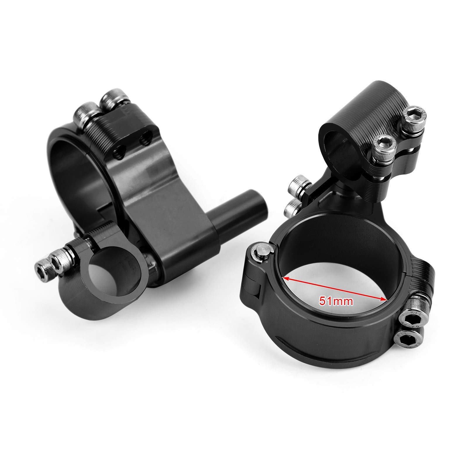 Tubo Manubrio Staccabile Per Moto, 300 Mm, Diametro 22 Mm (7/8") - Paio In Alluminio CNC, Colore Nero