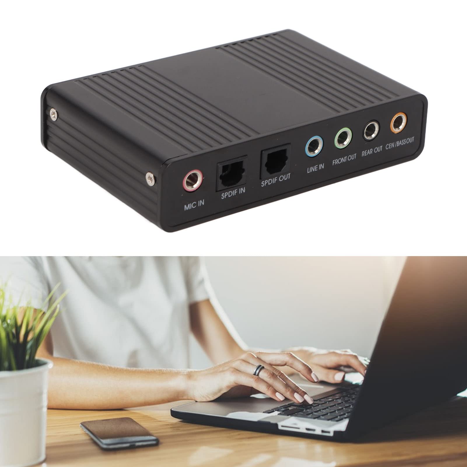 Carte Son USB 5.1, 6 Canaux, Taux d'échantillonnage de 48 KHz, Analogique Externe avec SPDIF, Accessoires d'ordinateurs électroniques, Cartes de Composants Informatiques,
