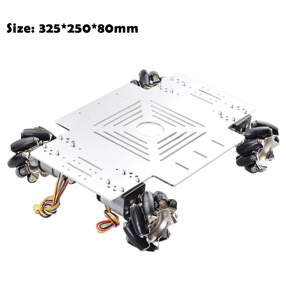 20KG Big Load 4WD All Metal Mecanum Wheel Robot Car Chassis Kit Platform with DC 12V Encoder Motor for Arduino ROS Project product thumbnail 3