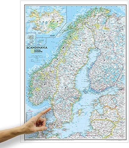 Physische Karte Griechenland Laminierte Wandkarte A2 42x59,4 Cm