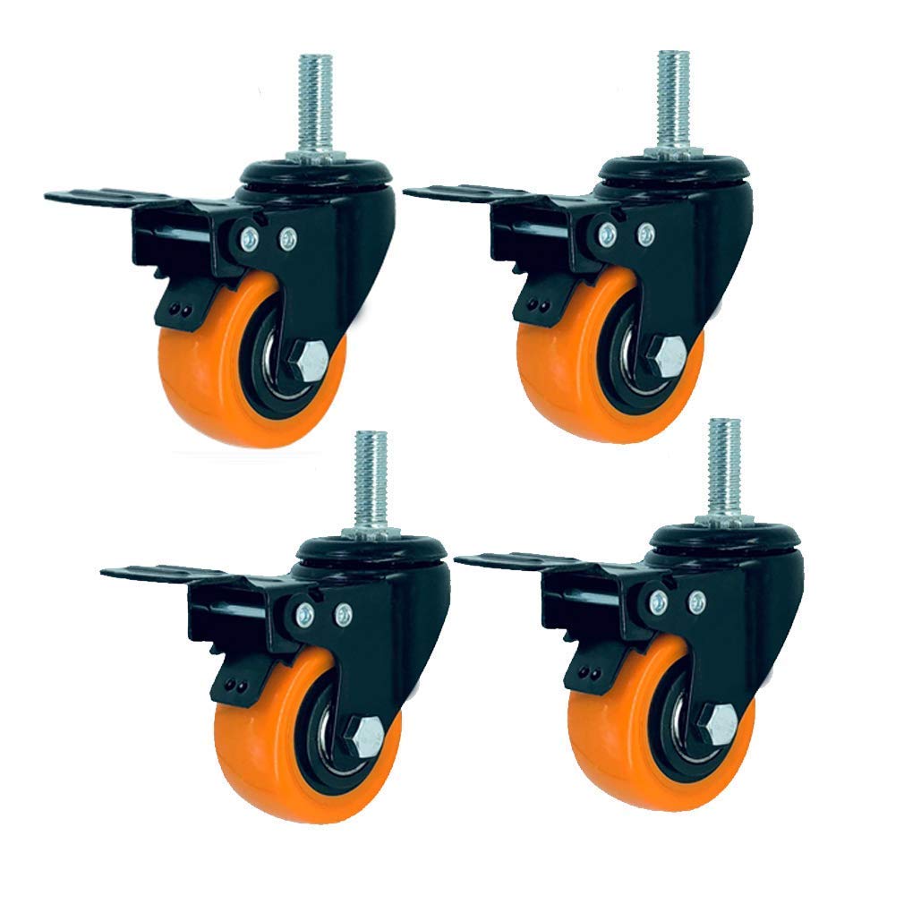 Roulettes pivotantes avec frein x4 pour meuble établi et chariot de transport