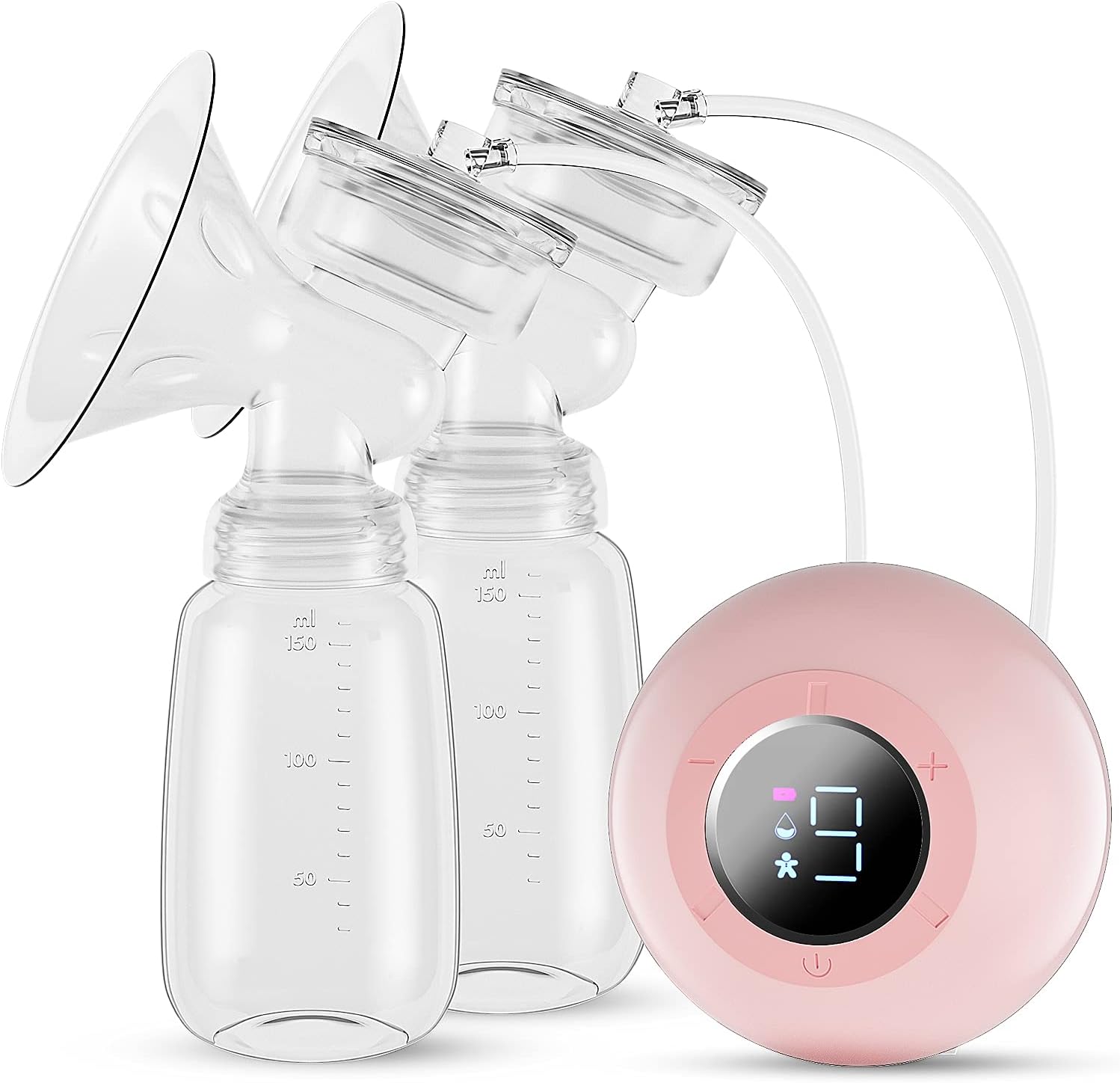 Real Bubee Breast Pumps Double Electric Breast Feeding Pump, Hospital Grade BPA Free Portable Milk Pump with 2 Modes & 9 Levels, Pain Free, Quiet Rechargeable Lightweight Extractor for Travel/ Home : Baby