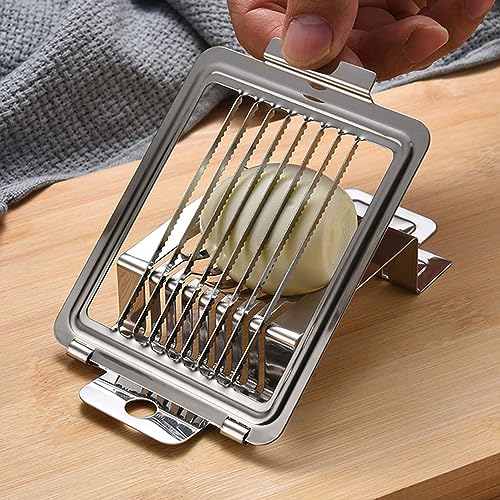 AMONIDA Egg Cutting Tool, Stainless Steel Serrated Blade, Dishwasher Safe, Manual, Fruit Peelers & Slicers