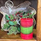 Wicks N More Holiday Magic Velas perfumadas, manzanas, canela,...