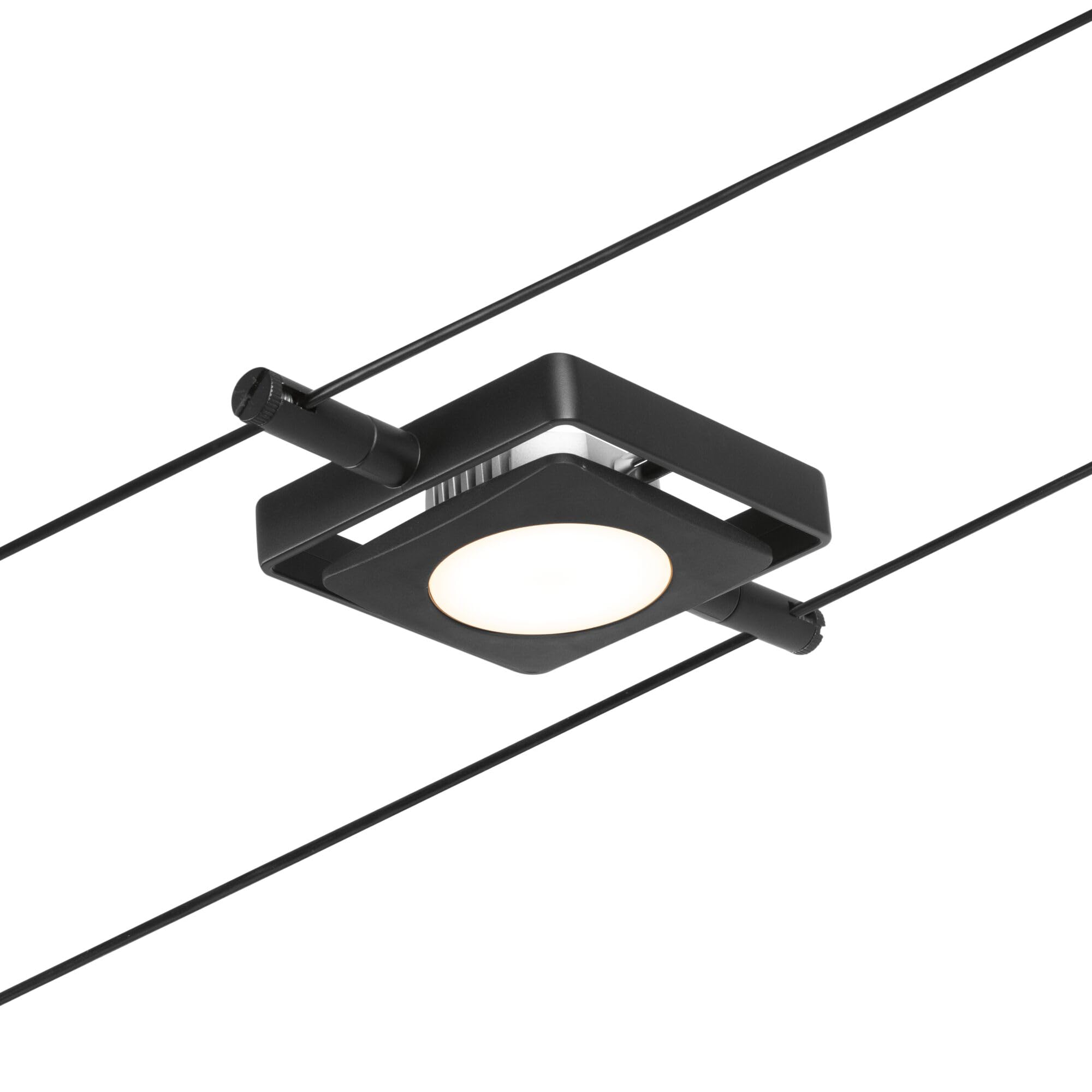 Paulmann 94424 Juego de cables CorDuo LED MacLED DC incl. 5x4,5 vatios extensible Negro mate, cromado Cable metálico 3000 K