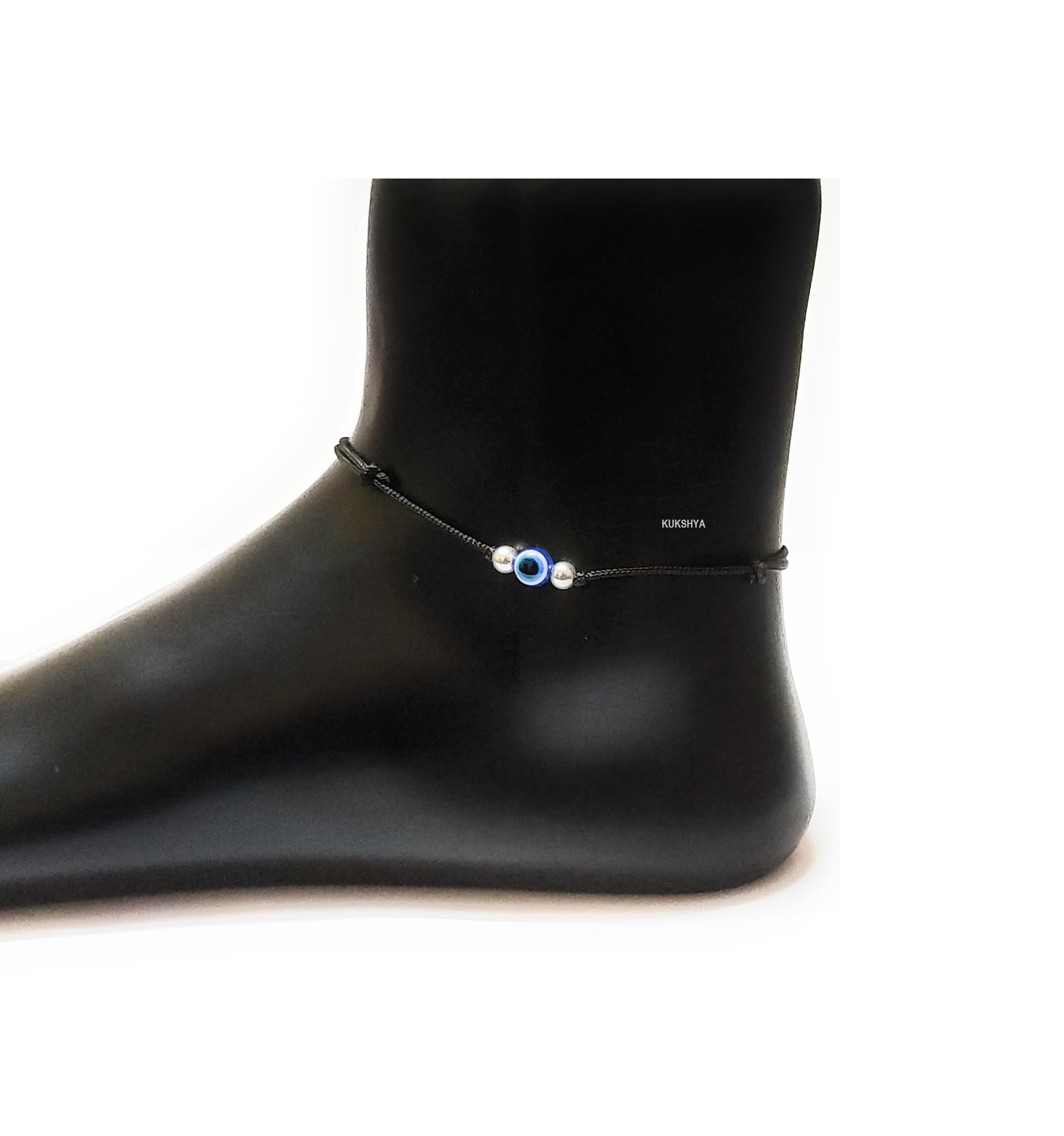 925 Sterling Silver Evil Eye Thread Anklet