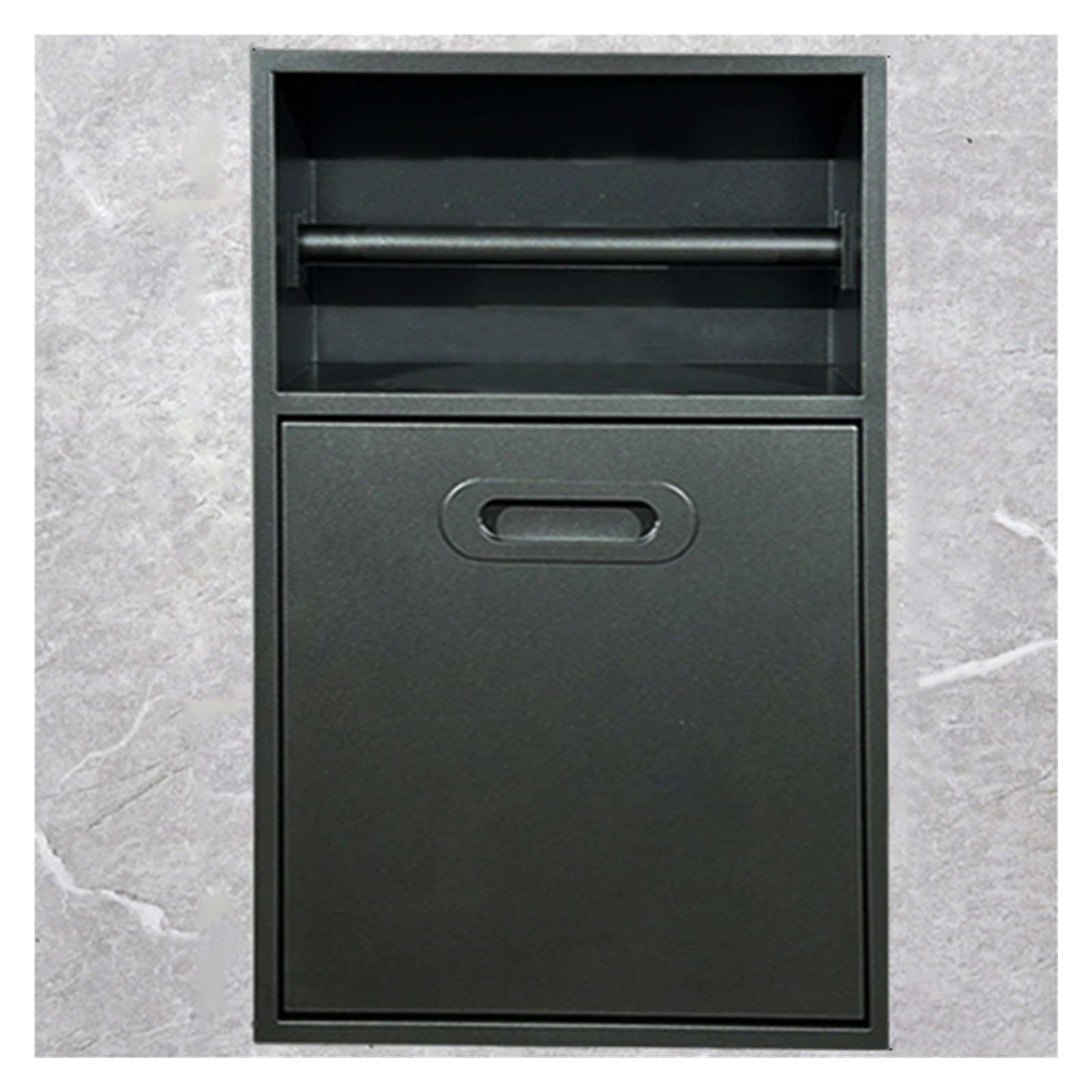 QUSYZD Stainless Steel Shower Nich, Recessed Shower Niche Trash Can Holder, Built-in Shampoo Storage Shelf for Bathroom Storage/Shampoo/Toiletries,Black-30x50x14cm/11.81x19.68x5.51in
