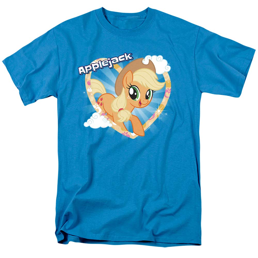 TrevcoMy Little Pony TV Applejack Unisex Adult T Shirt for Men and Women, Turquoise, Medium