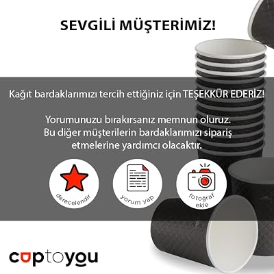 25 adet siyah çift duvarlı kahve bardağı 8 oz, küçük kağıt çay bardakları 250 ml, soğuk ve sıcak içecekler, Waffle Siyah