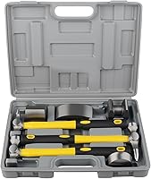 DAYUAN 7-Piece Auto Body Repair Kit: Hammer & Dolly Set for Dent Removal, Panel Beating & Fender Repair