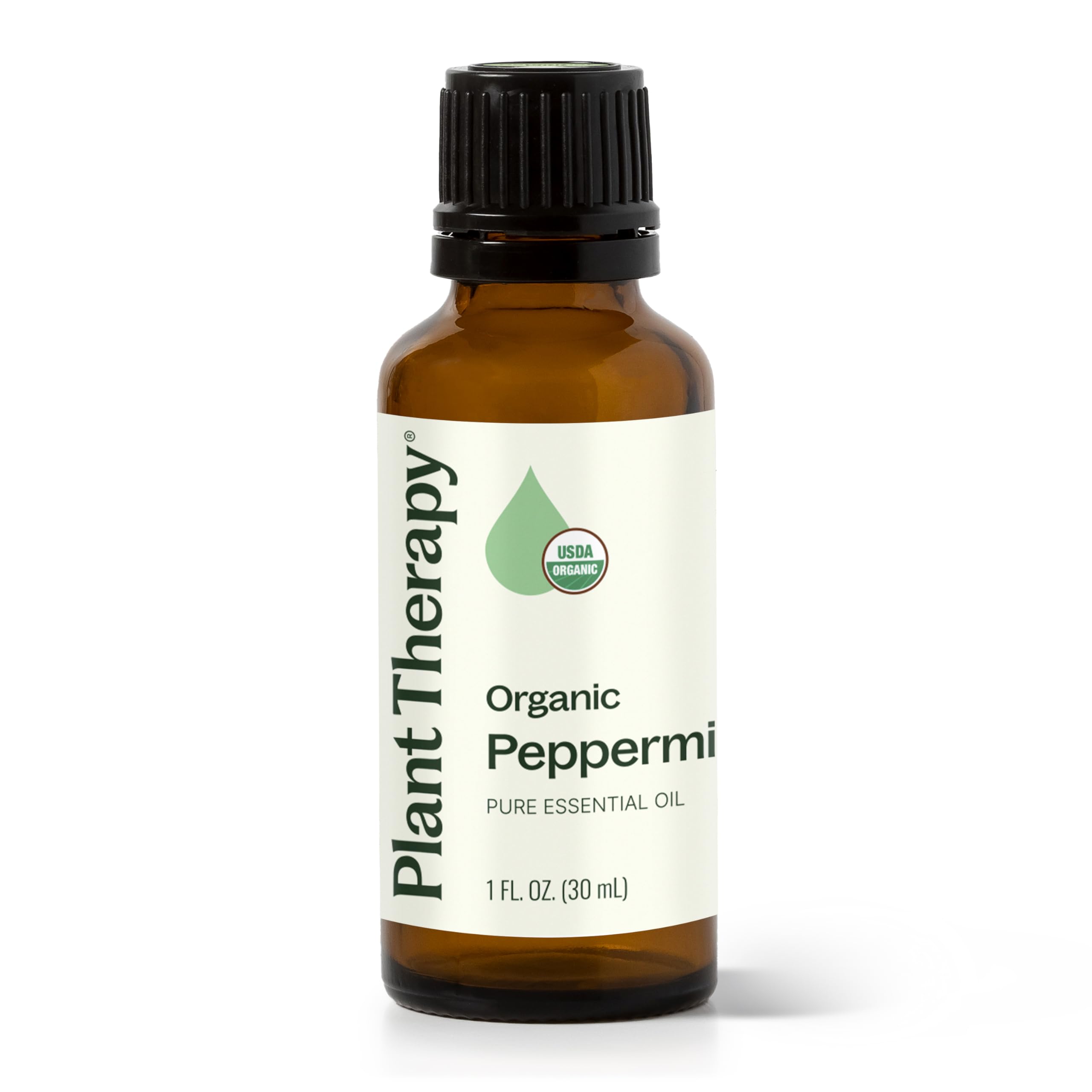 Organic Peppermint Essential Oil 30 mL (1 oz) 100% Pure, Undiluted, USDA Certified Organic Aromatherapy, for Neck Tension and Muscle Discomfort
