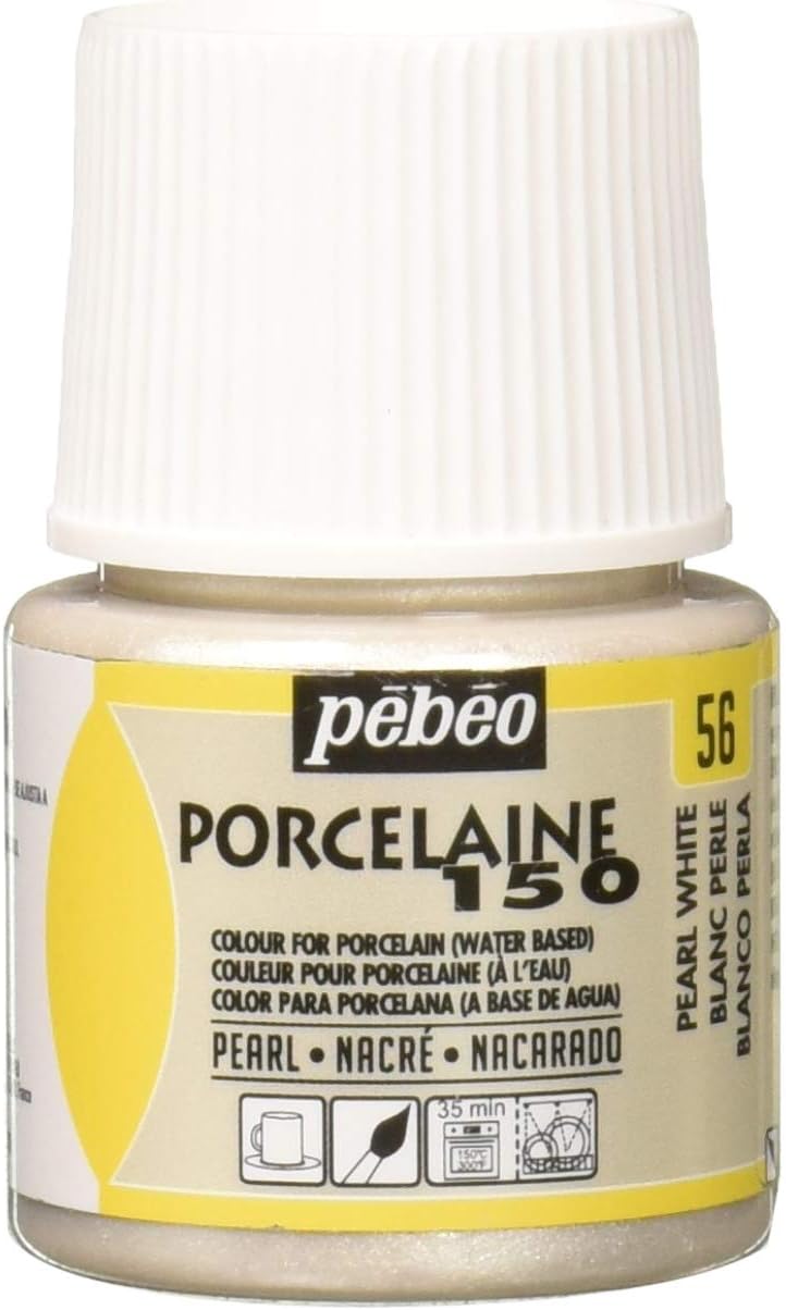 Pebeo Porcelaine 150, China Paint, 45 ml Bottle - Pearl White