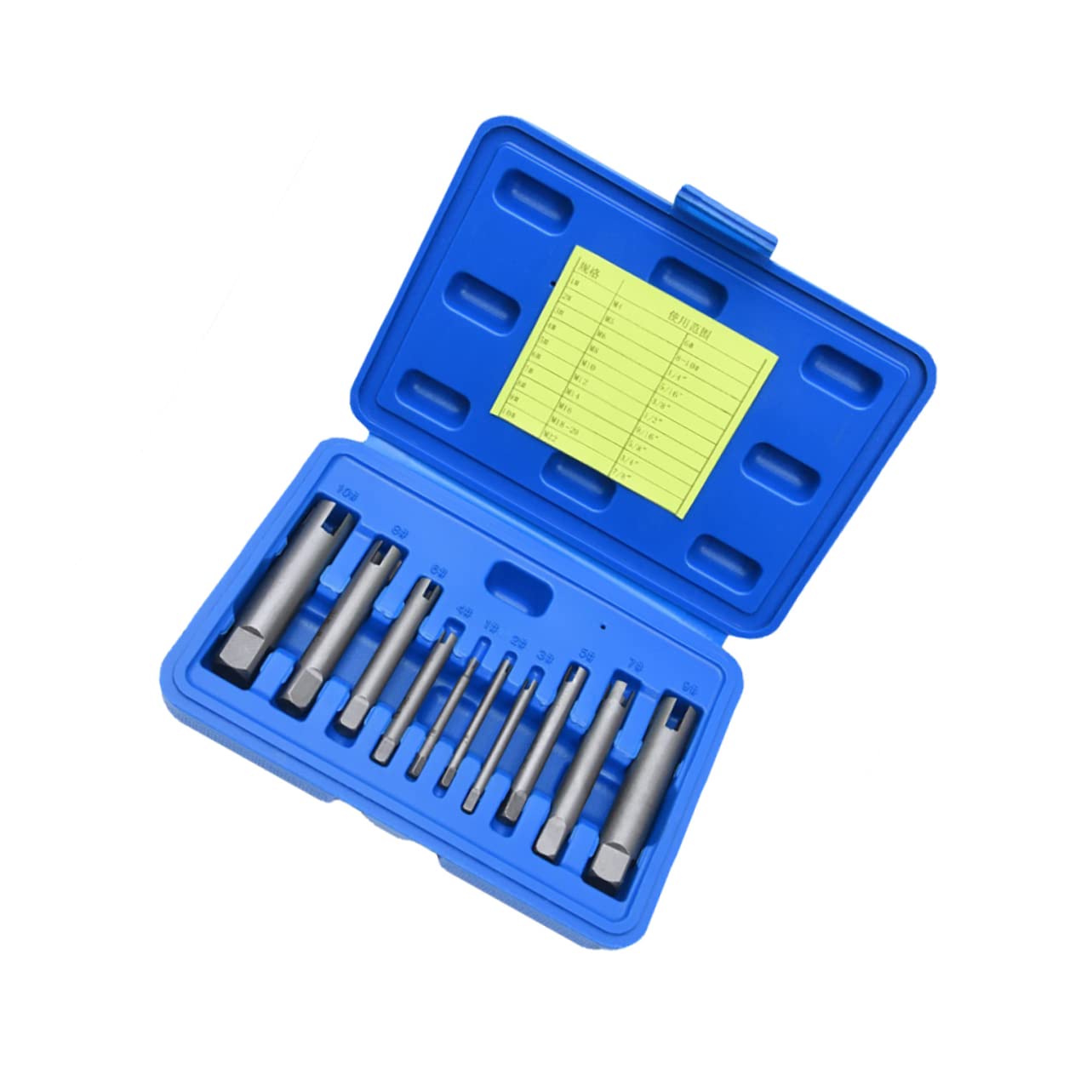 Kit Estrattore di Viti 178 Cacciavite in Lega Resistente a 10 Pezzi con Design a Ganasce per Rimozione di Viti Arrugginite e Danneggiate in Officina Meccanica
