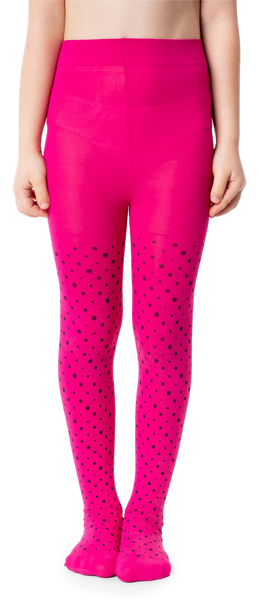 NOQ Children Thin Tights with Beautiful Print Girls Patterned Pantyhose 40 DEN School Dance Ceremony Casual, Bubbles Lollypop 6-7 years (116-122)