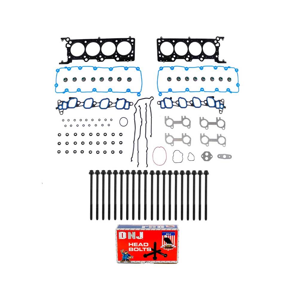 DNJ HGB4172 Cylinder Head Gasket Set with Head Bolt Kit for 2004-2008 Ford E-150 5.4L 330cid V8 SOHC