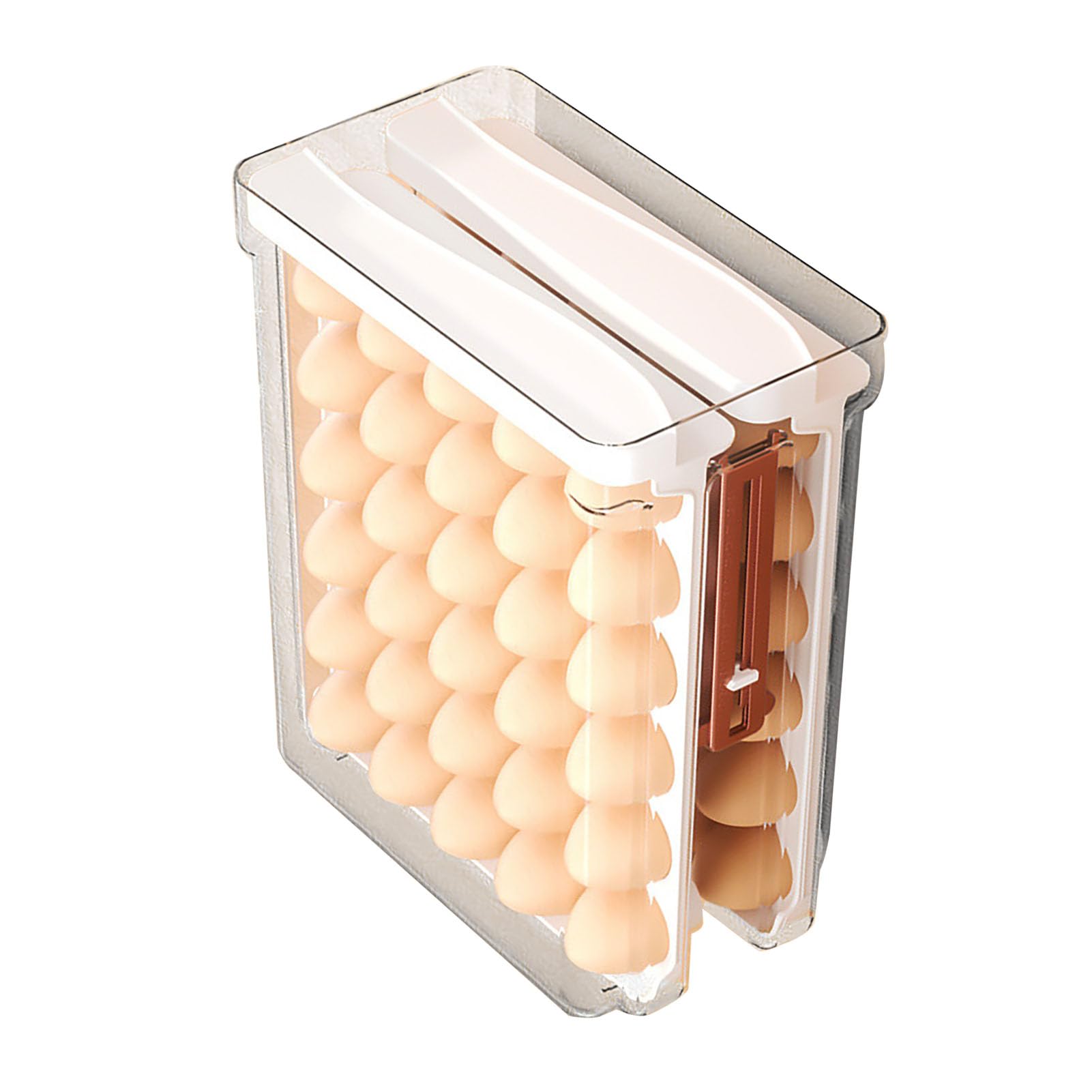 Frigorífico para huevos de cocina, organizador de nevera, cajones transparentes irrompibles de plástico, recipiente para huevos, organizador de nevera