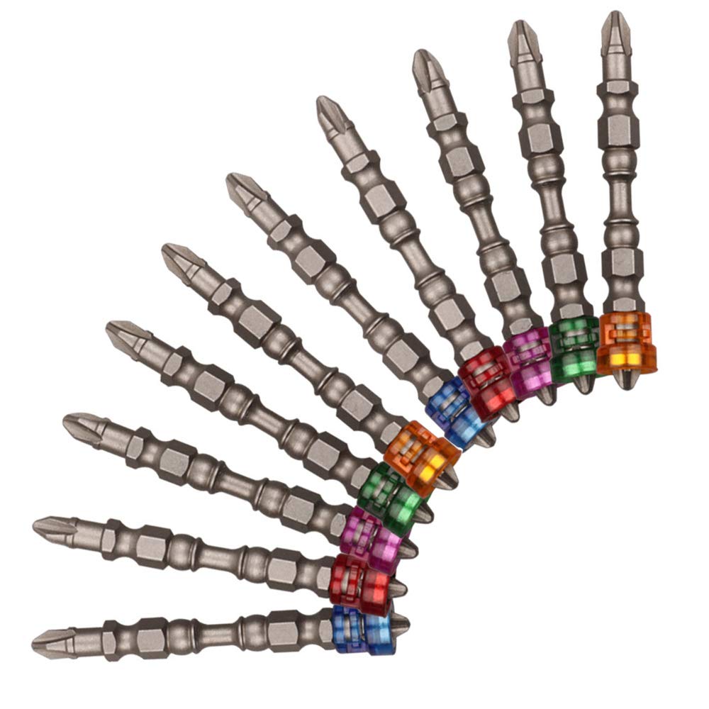 Amazon | Wolfride ドライバービット プラスビット 2番 両頭 65mm長