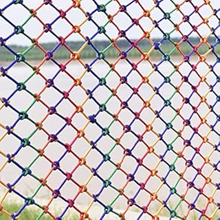 Protective Net Balcony Multi-Color Stair Safety Net,Stairway Banister Stair Rail Net Indoor Railings Stairs Playground Net Safety Netting Fall Protection Net Rope Garden Netting (Size : 1x2m(3x6ft))