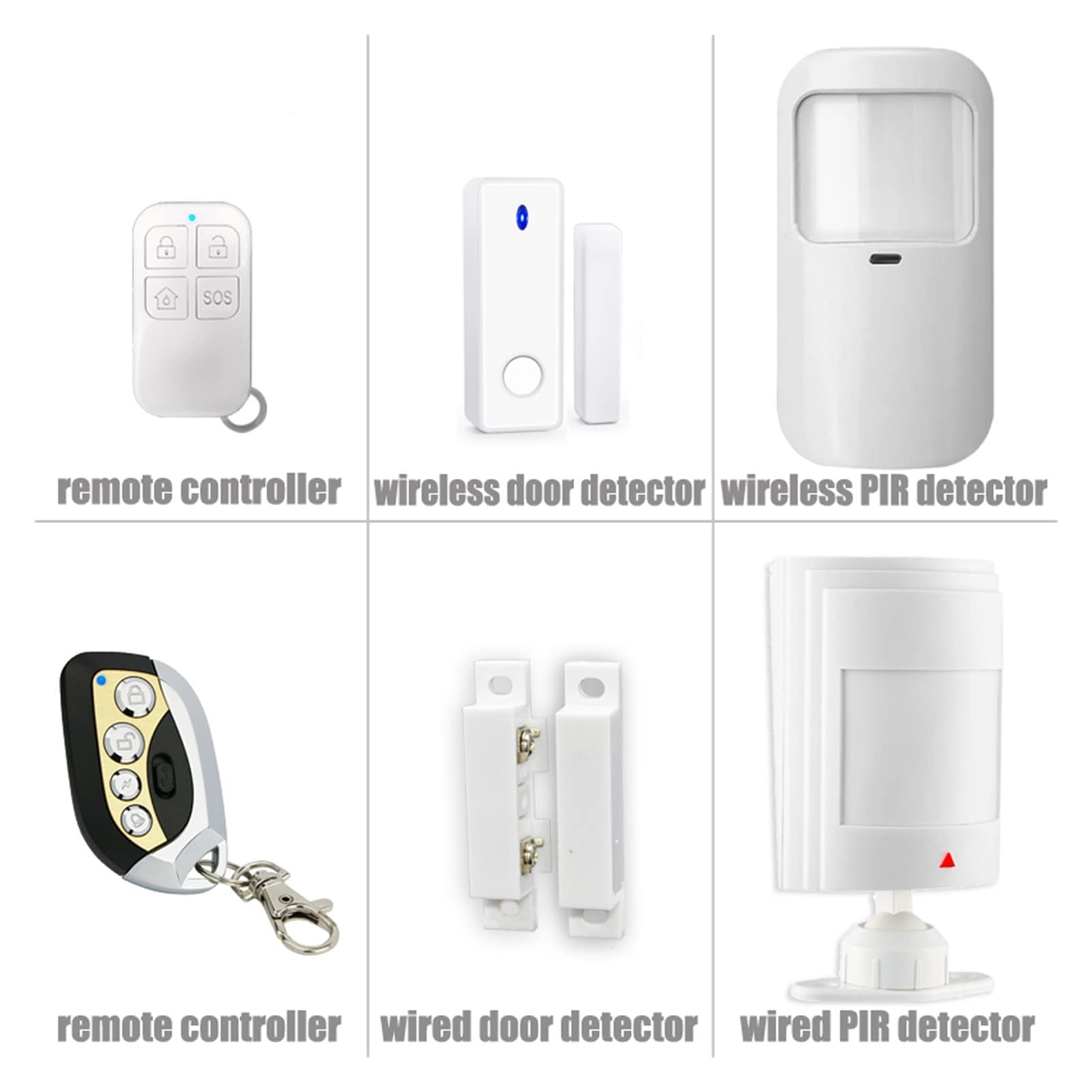 Kit Allarme Casa, Wi-Fi GSM. Alarm System Tuya Alarm 433MHz Wireless & Wired Detector Burglar Alarms Rfid. Carta TFT LCD Touch Keyboard 11 Languages(A 600MAH)