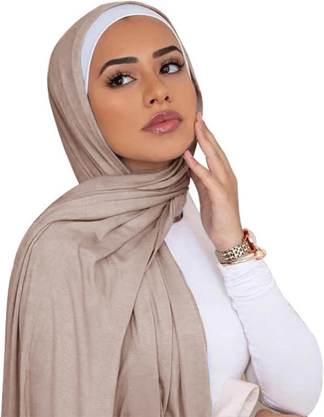 Piewag Hijab Scarf for Women Soft Cotton Muslim Jersey Hijab Head Wrap Scarves Fashion Long Scarf Shawls