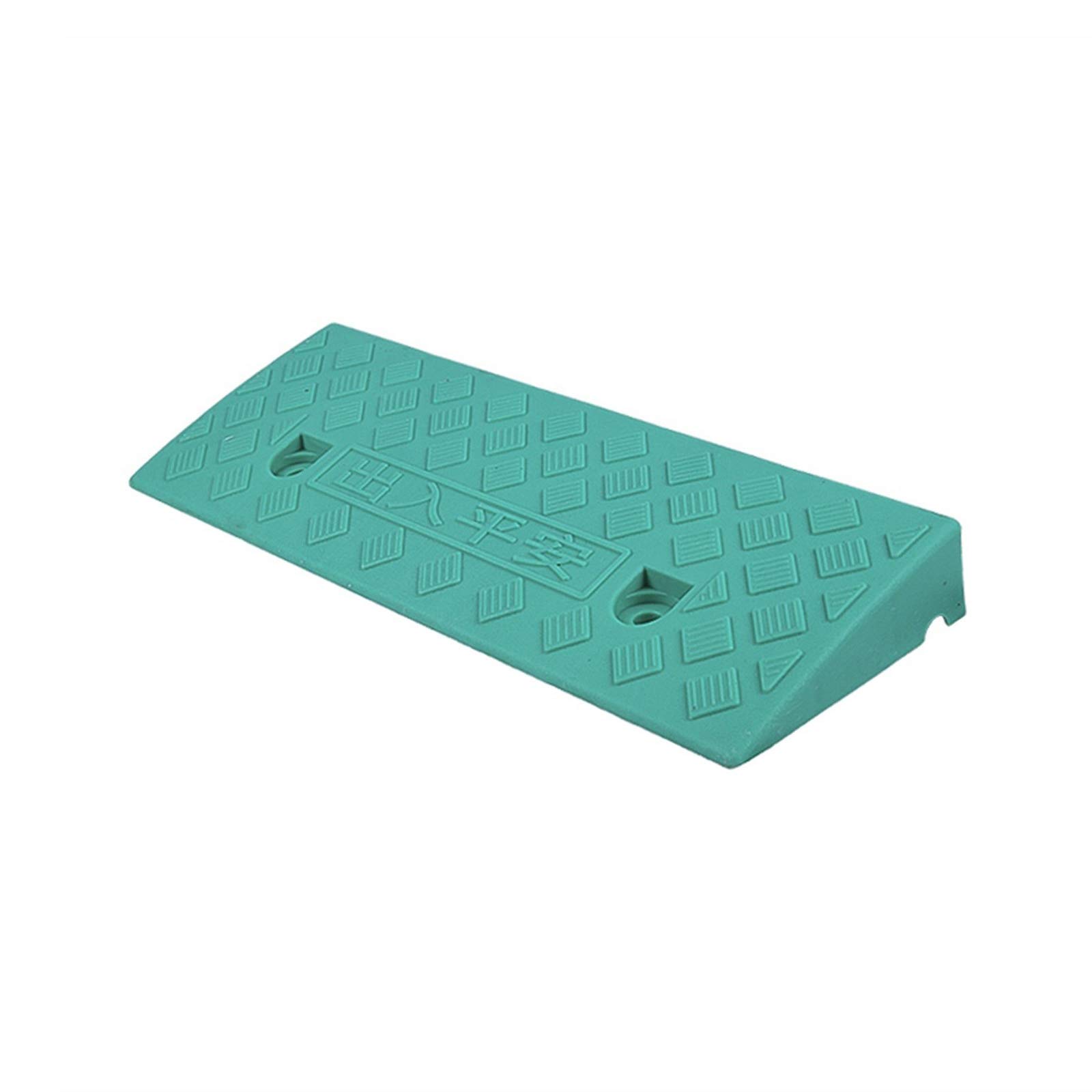 Rampa de seguridad para silla de ruedas para scooter, antideslizante, portátil, de plástico, 3/5 cm, tamaño: 48 x 17 x 5 cm, color verde