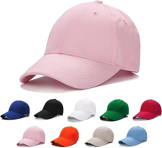 Edoneery Baseball Cap for Kids-Adjustable Washed Cotton Golf Toddler Hat for Boys & Girls