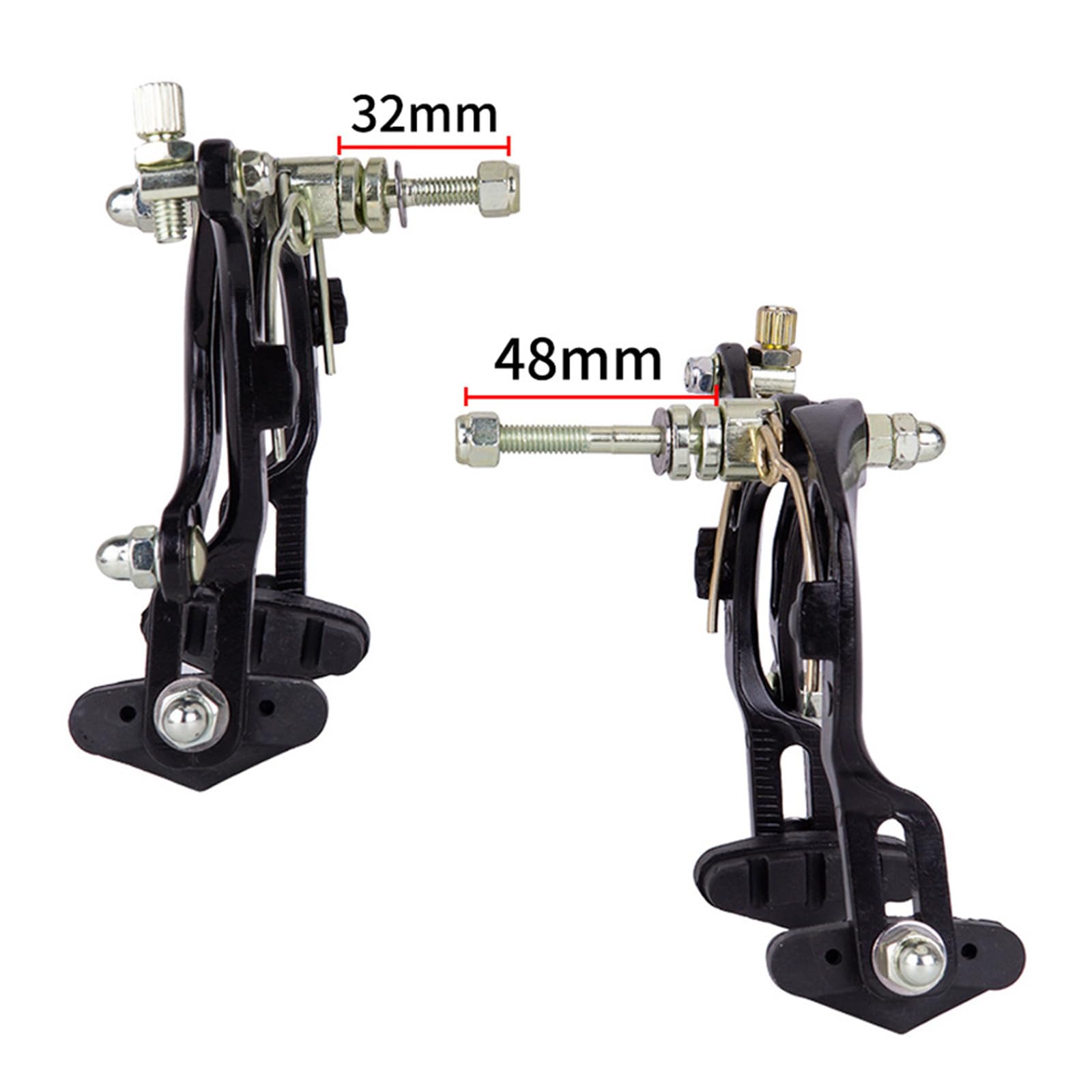 GZLMMY 1 Pair Bike Road Brakes, Universal Outdoor Bike Front & Rear Side Pull Brake Caliper Cycling Aluminum Alloy C Shape Long Arm Repair Tool Accessory