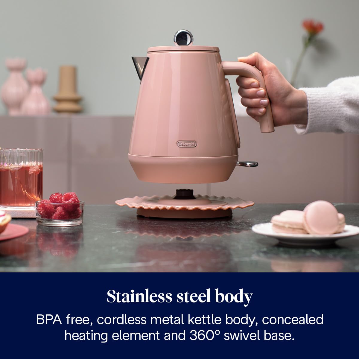 Delonghieclettica Bpa Free Metal Kettle Kby3001 Pk Customisable