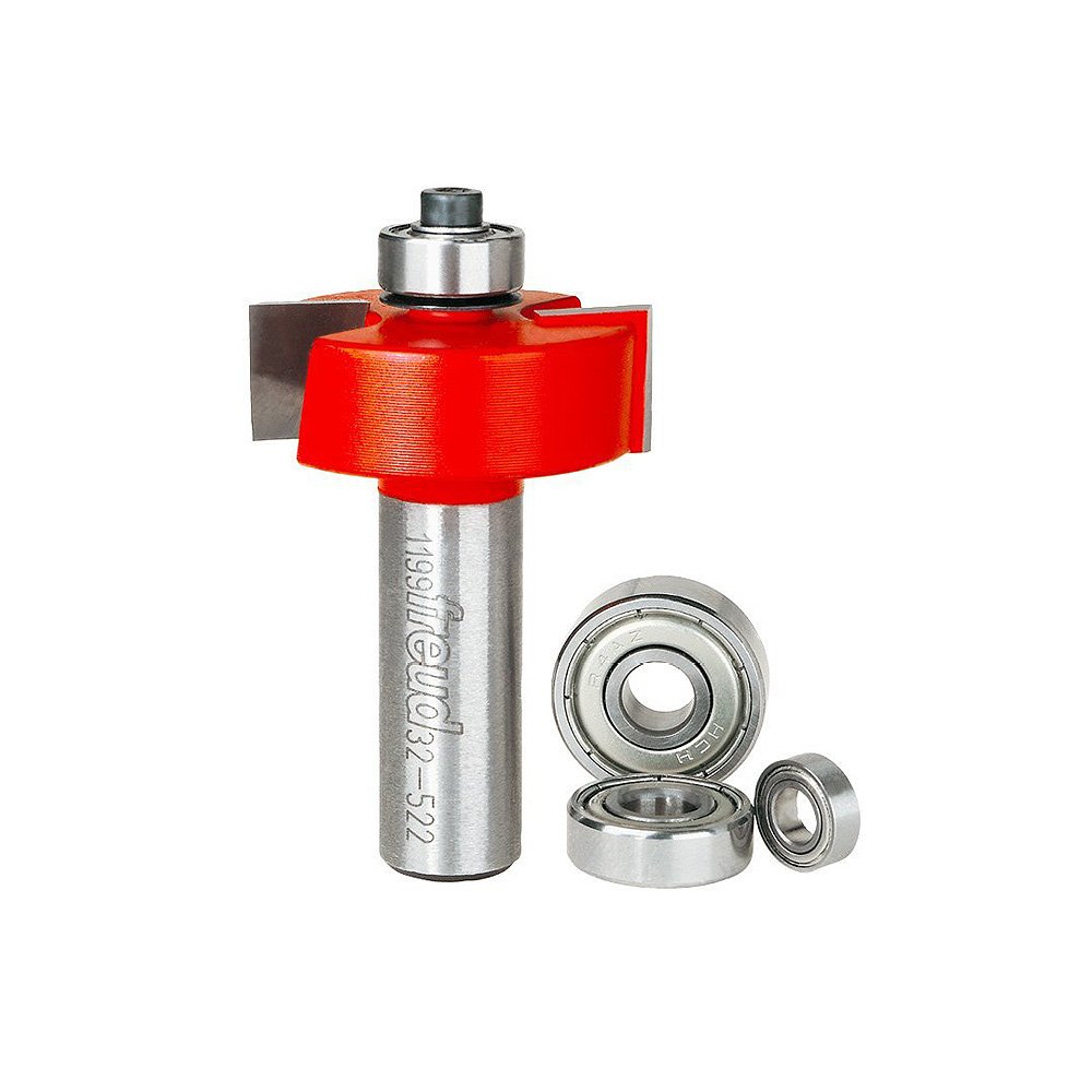 Freud 32-522: 5/16", 3/8", 7/16", 1/2" Depth Rabbeting Bit with Bearings โ image 1