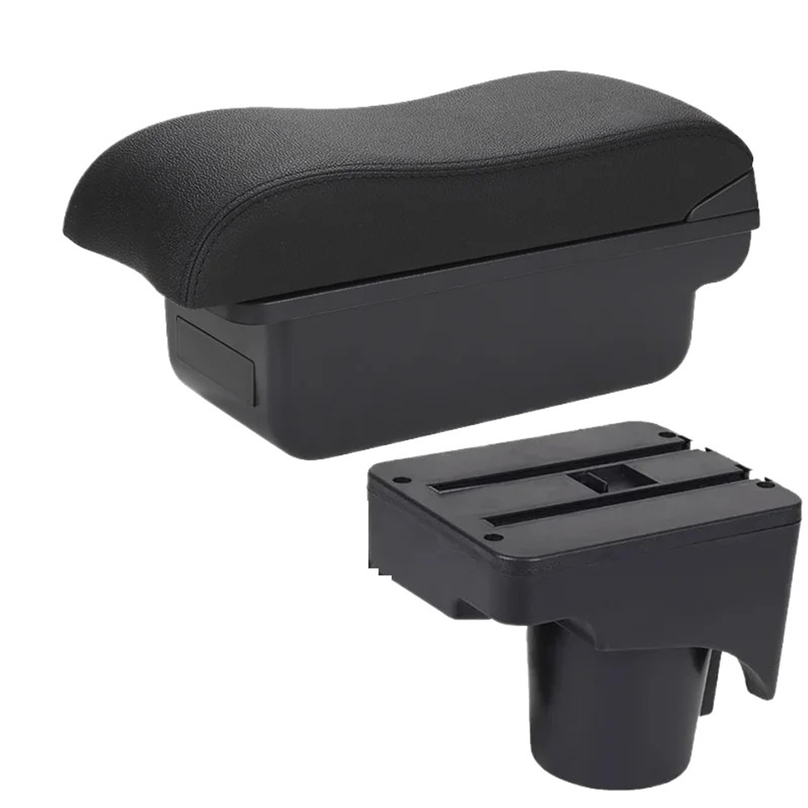 NOKRGQW Car Armrest Box For Scirocco Sagitar For VW For Golf 6 5 Mk6 MK5 For Jetta 5 Car Armrest Car Storage Box(C2 Black line NO USB)