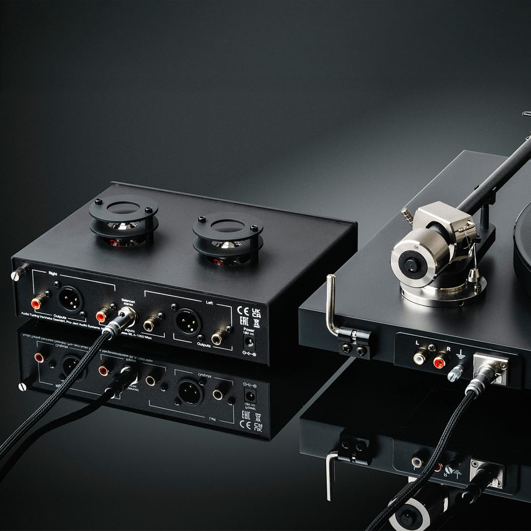 Pro-Ject Tube Box S3 B, True Balanced High End Röhren Phono-Vorverstärker (Schwarz)
