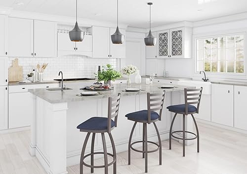 Miniatura 44 de 410 Jackie Taburete de bar giratorio de 36 pulgadas con acabado bronce y asiento de vinilo negro Vinilo negro,Canter Burdeos,Tierra Canter,Canter