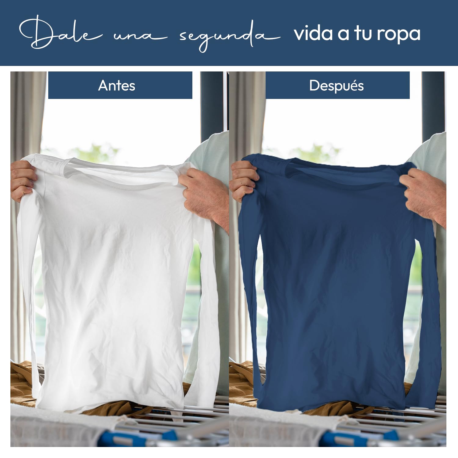 Haute Couture - Tinte para Ropa y Textil Azul - Azul Vaquero - 350g - Tinte Textil Todo en uno - Listo Para Teñir Ropa y Tejidos