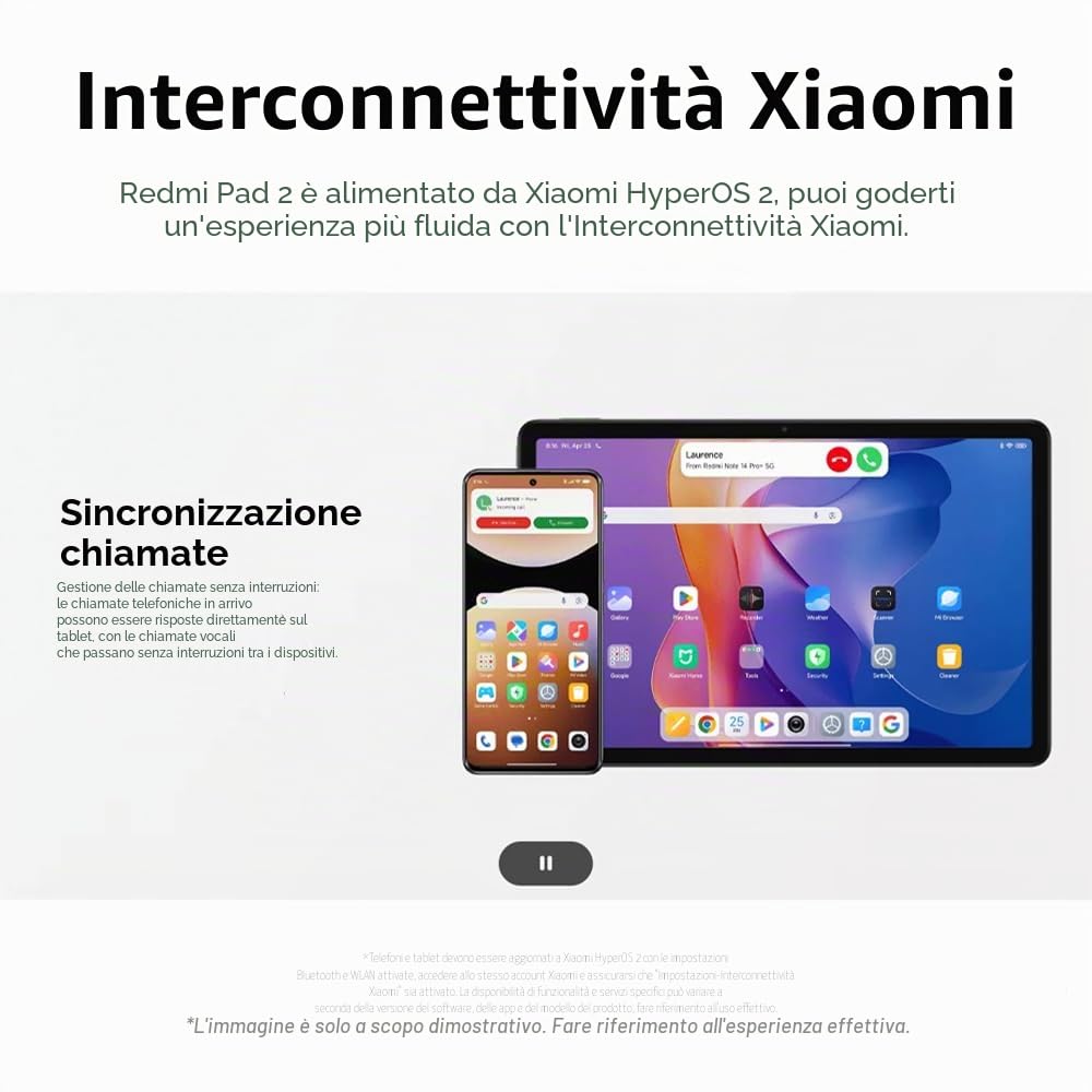 XIAOMI Redmi Pad 2 8 GB+256 GB Tablet, 11 pollici, batteria 9000 mAh, verde (caricatore incluso)