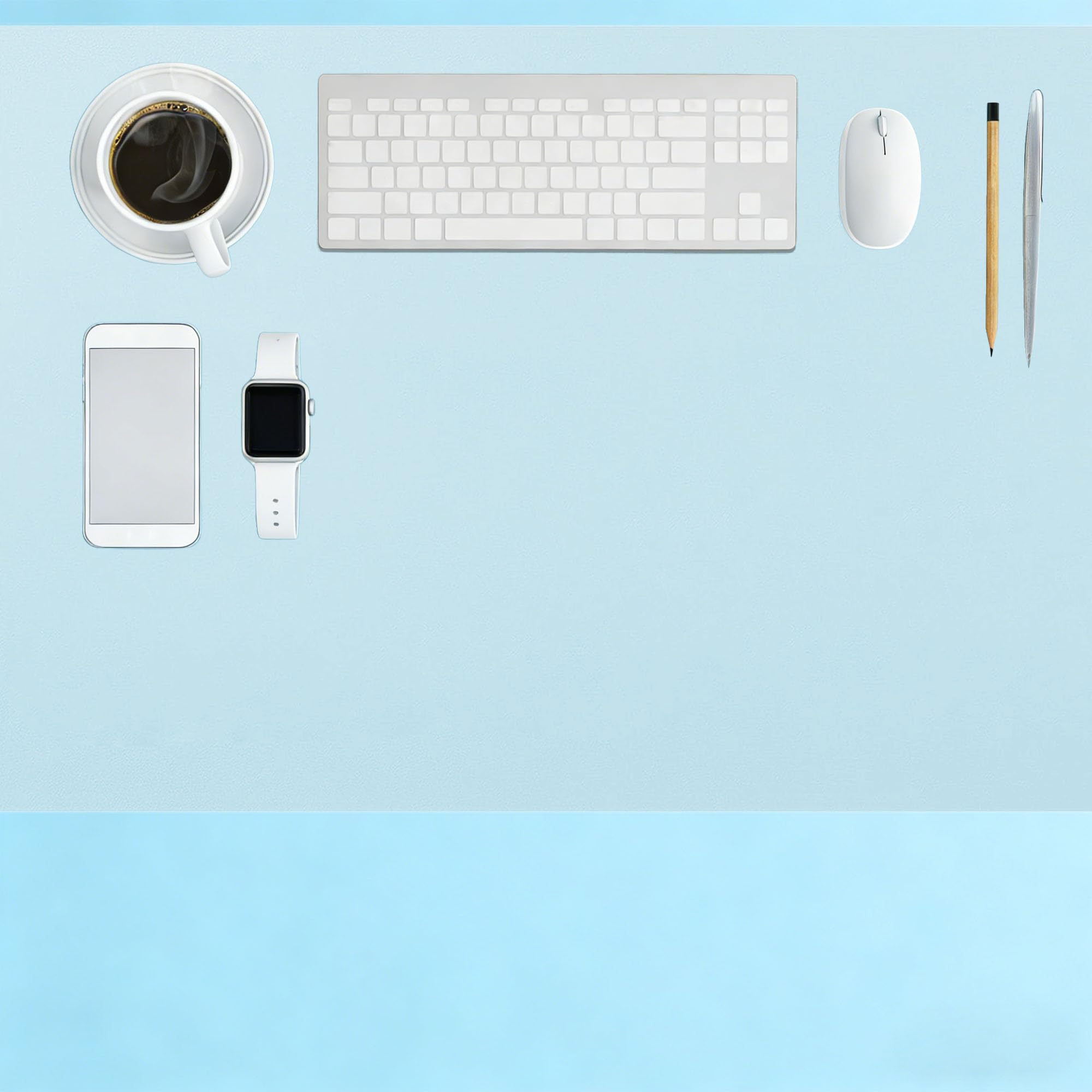 Office Desk Mat 70 x 120 cm Multifunctional Extended Mouse Mat Wipeable Ideal Keyboard for Office and Home, Blue