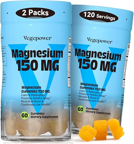 Gomitas de magnesio veganas  1363.68 mg de citrato de magnesio calmantes masticables para adultos y niños, apoya un mejor sueño, relajación, alta