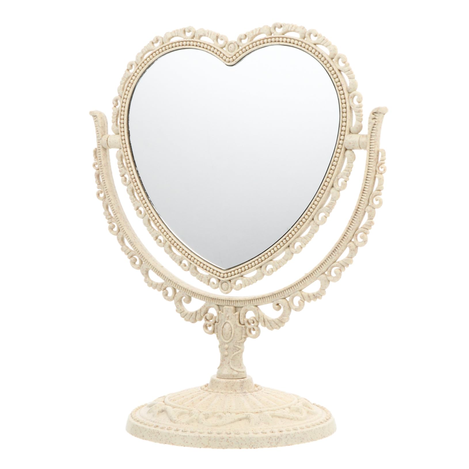 Miroir cosmétique vintage de cœur, le cadeau idéal pour décorer une coiffeuse