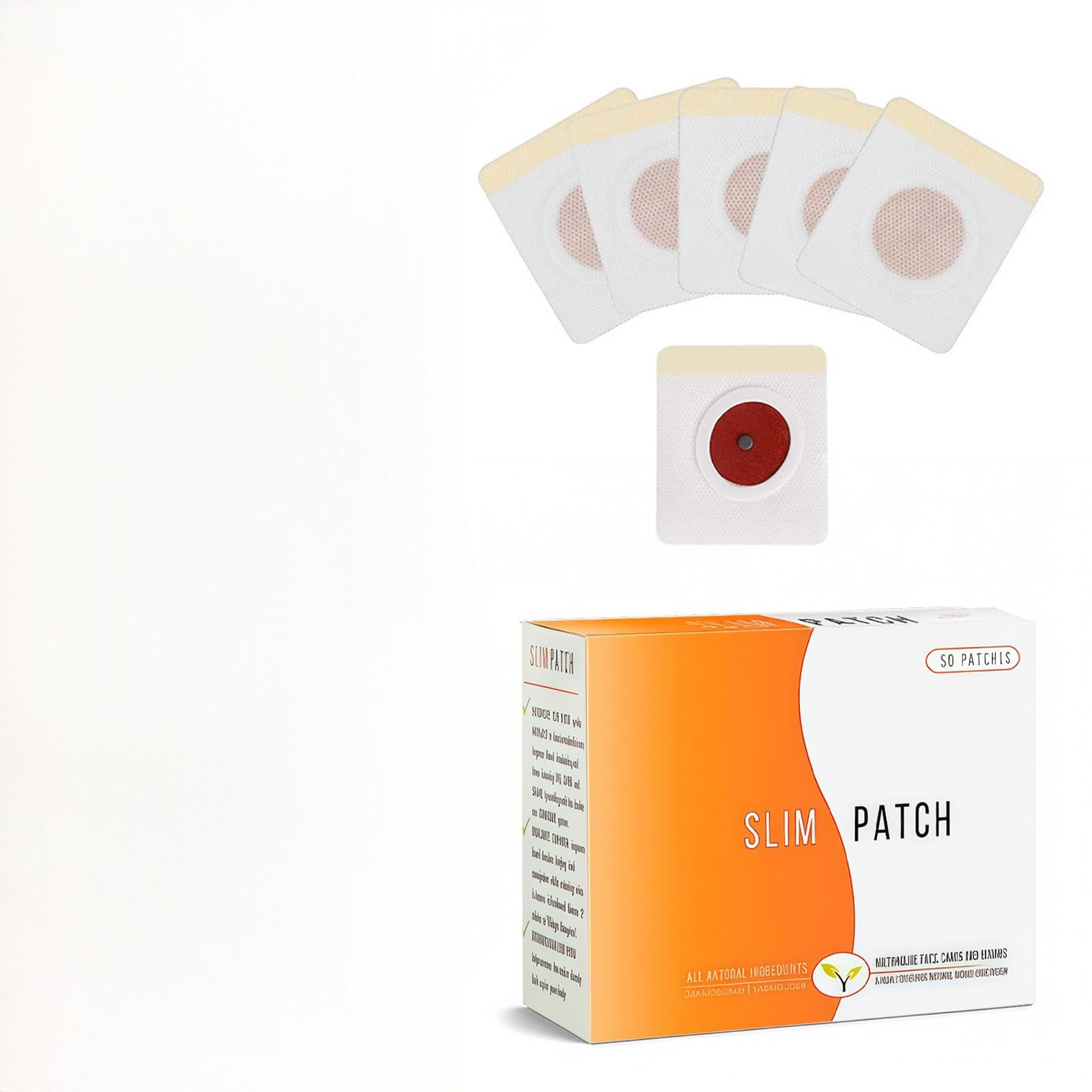 30 Parches Adelgazantes para Abdomen y Cintura, Apósitos Naturales para Favorecer la Silueta, Fórmula Suave para Mujeres y Hombres — view 8
