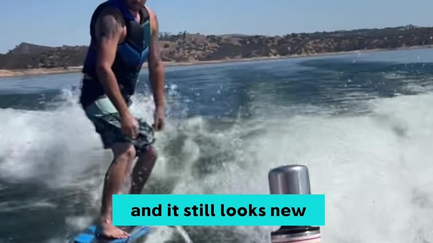 25ft Wakesurf Rope With Handle - Adjustable Floating Rope For Wake Surfing (6 Foam Sections)