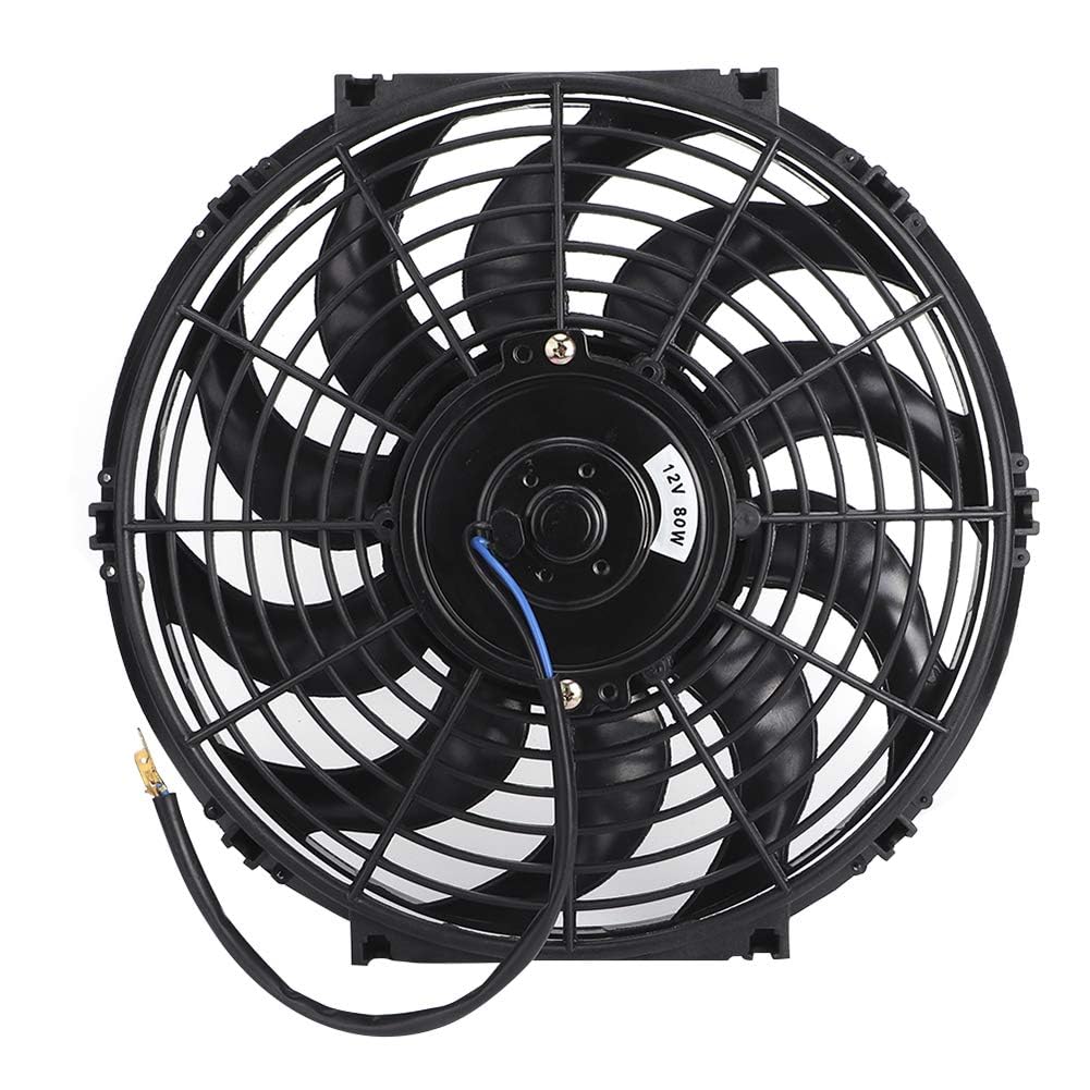 Ventola di Raffreddamento del Radiatore Sottile Universale da 12 Pollici Kit di Montaggio Termico Radiatore Elettrico Ad Alte Prestazioni Kit di Montaggio 12V 80W